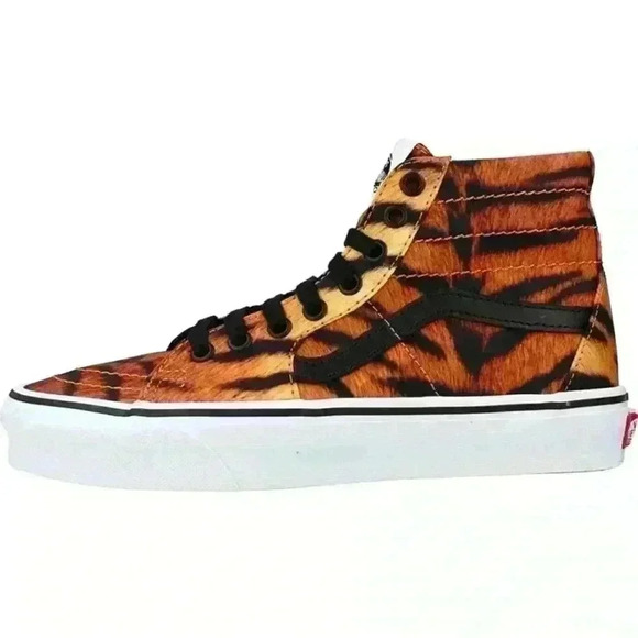 Vans Sk8-Hi Tiger Print Sneaker Size 10 Women - Picture 3 of 4